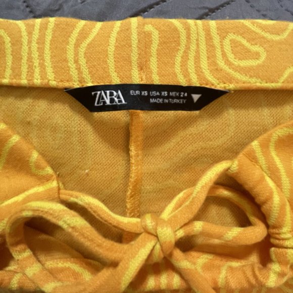 Zara maxi skirt - XS orange/gold with yellow swirl - boho chic- - Picture 4 of 4